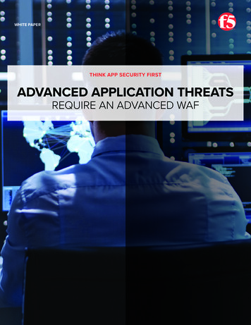 Advanced Application Threats Require An Advanced WAF
