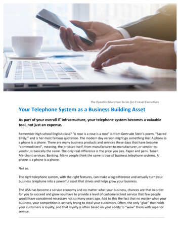 White Paper - Your Telephone System As A Business Building .