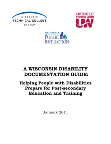 Disability Documentation Guide - UWSP