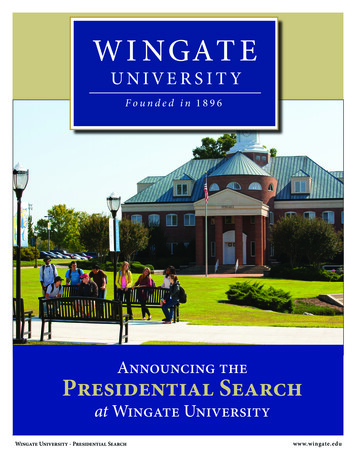 Announcing The Presidential Search - Myers McRae
