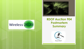 RDOF Auction 904 Postmortem Summary - Wireless 20\ 20