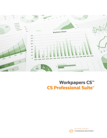 Workpapers CS CS Professional Suite - Thomson Reuters
