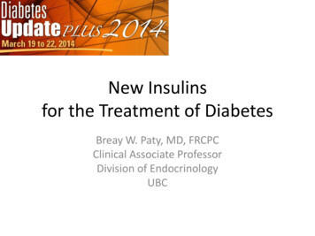 New Insulins For The Treatment Of Diabetes