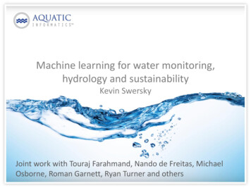 Machine Learning For Water Monitoring, Hydrology And .