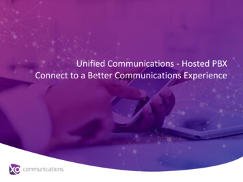 Unified Communications -Hosted PBX Connect To A Better .