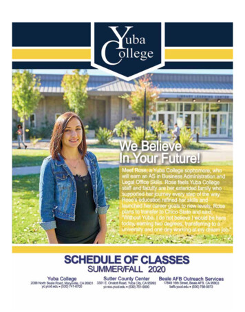 2 Yuba College Schedule Of Classes Summer/Fall 2020 Yuba .