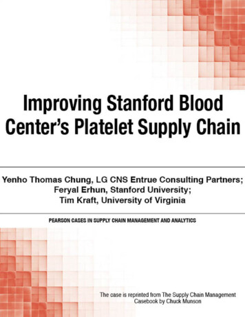 Improving Stanford Blood Center’s Platelet Supply Chain
