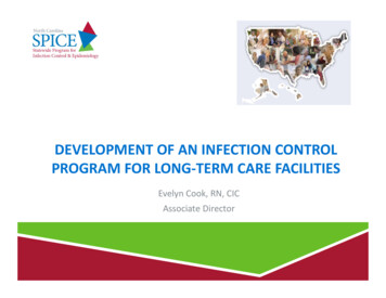 DEVELOPMENT OF AN INFECTION CONTROL PROGRAM FOR 