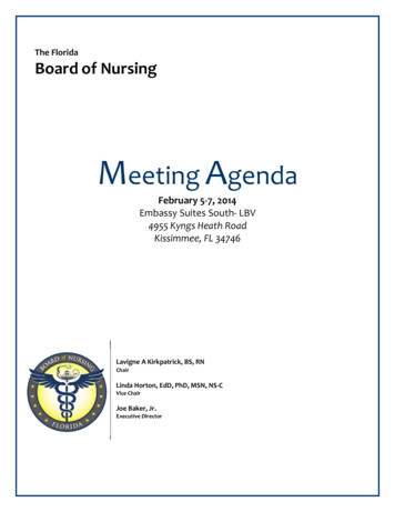 February Meeting Agenda - Florida Board Of Nursing
