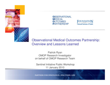 Observational Medical Outcomes Partnership: Overview 
