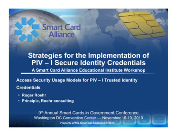 Strategies For The Implementation Of PIV – I Secure .