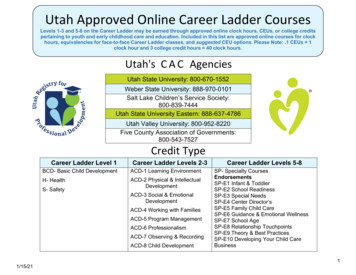 Current ONLINE Utah Career Ladder Approved Course List