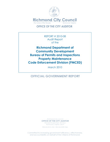 Richmond Department Of Community Development 