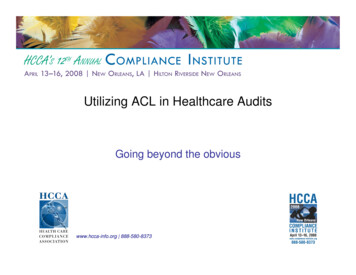 Utilizing ACL In Healthcare Audits