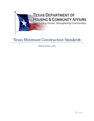 Texas Minimum Construction Standards