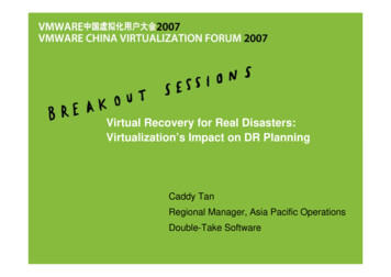 Virtual Recovery For Real Disasters . - 3.vmware 