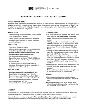 3RD ANNUAL STUDENT T-SHIRT DESIGN CONTEST