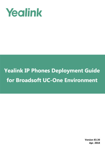 IP Phones Deployment Guide For BroadWorks Environment