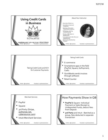 Using Credit Cards About Your Instructor In Business .