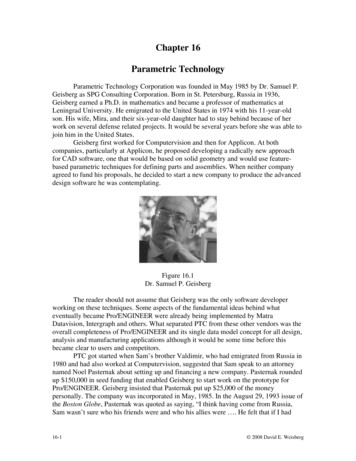 Chapter 16 Parametric Technology