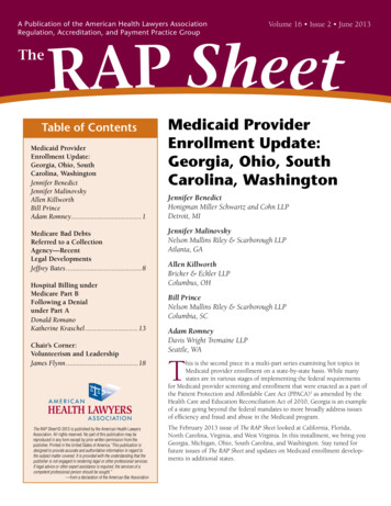 Medicaid Provider Georgia, Ohio, South Carolina, Washington