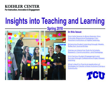 Insights Into Teaching And Learning - Cte.tcu.edu