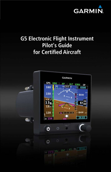 G5 Electronic Flight Instrument Pilot's Guide For .