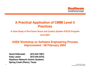 A Practical Application Of CMMI Level 5 Practices