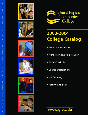 2003-2004 College Catalog - Catalog.grcc.edu