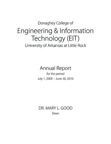 Donaghey College Of Engineering & Information . - UALR