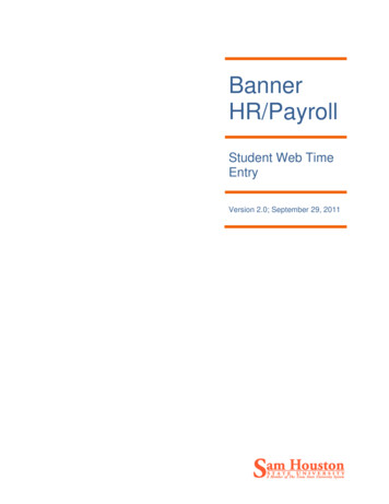 Banner HR/Payroll - SHSU