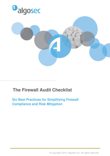 The Firewall Audit Checklist - Exclusive Networks