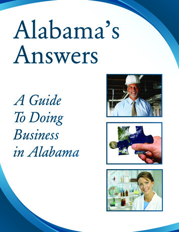 Alabama’s Answers Alabama’s A Guide Answers To Doing .