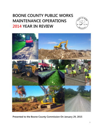 BOONE COUNTY PUBLIC WORKS MAINTENANCE 