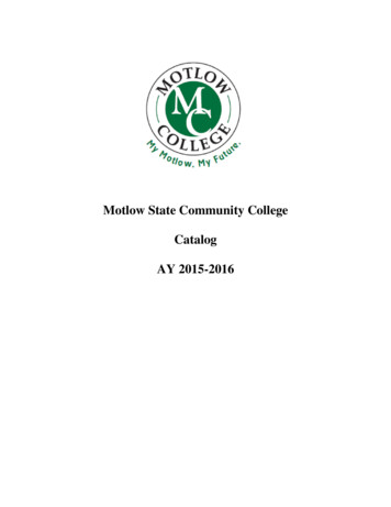 Motlow State Community College - 2015-2016 Catalog .