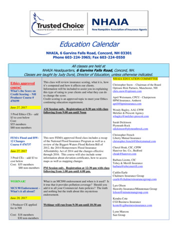 Education Calendar - New Hampshire Association Of .