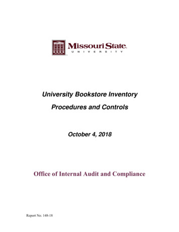 University Bookstore Inventory Procedures And Controls