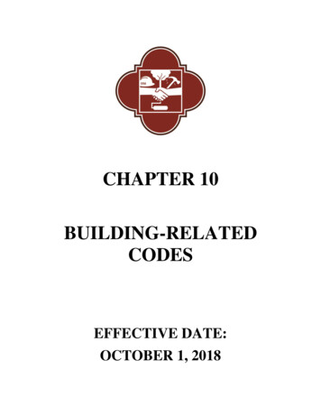CHAPTER 10 BUILDING-RELATED CODES