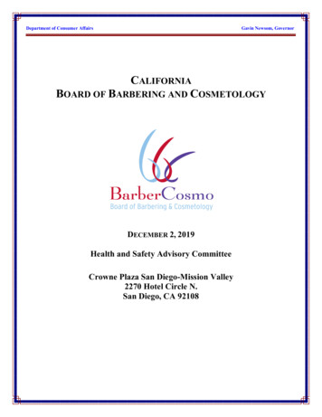 CALIFORNIA BOARD OF BARBERING AND COSMETOLOGY
