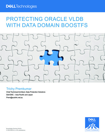 PROTECTING ORACLE VLDB WITH DATA DOMAIN BOOSTFS