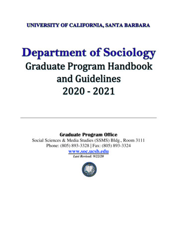 Graduate Program Office Social Sciences & Media Studies .