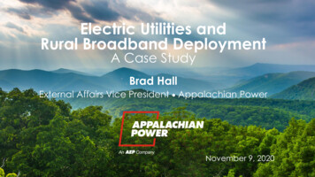 Electric Utilities And Rural Broadband Deployment