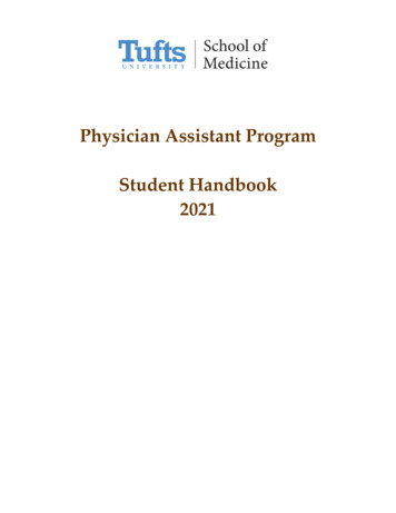 FINAL 2021 PA Student Handbook - Tufts University