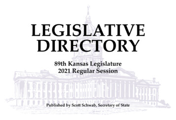 LEGISLATIVE DIRECTORY - Kansas