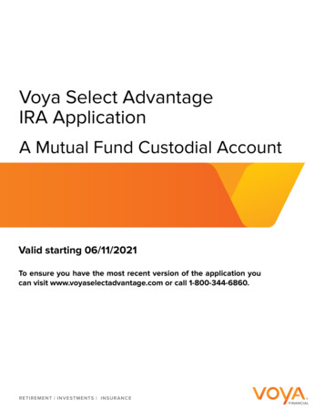 Voya Select Advantage IRA Application
