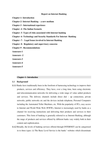 Report On Internet Banking Chapter-1- Introduction 
