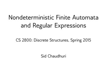Nondeterministic Finite Automata And Regular Expressions