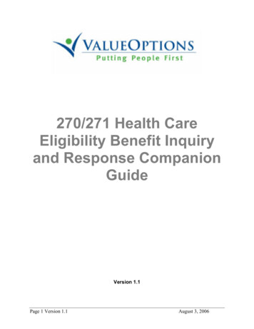 Companion Guide - ValueOptions