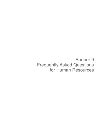 Banner 9 Frequently Asked Questions For Human Resources