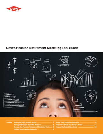Dow’s Pension Retirement Modeling Tool Guide